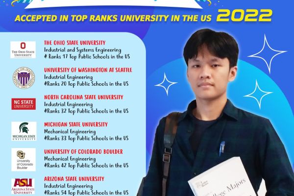 ACCEPTED IN TOP RANKS UNIVERSITY IN THE US 2022